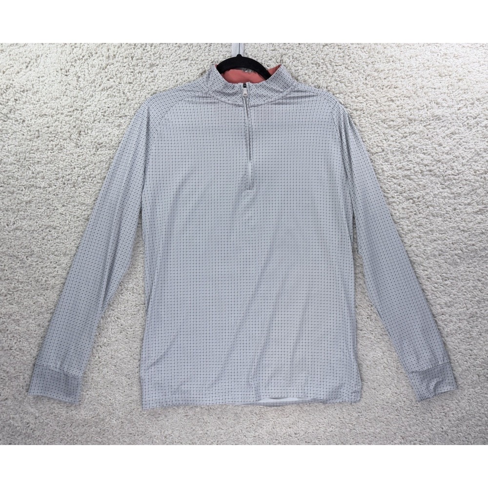 Birdie Bound 1/4 Zip Long Sleeve Pullover XS Houndstooth Stretch Lightweight